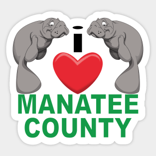 I Heart Manatee County Sticker